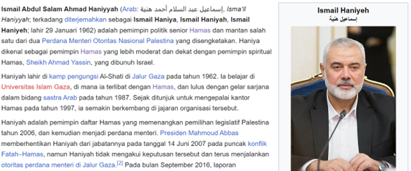 Artikel Ismail Haniyeh