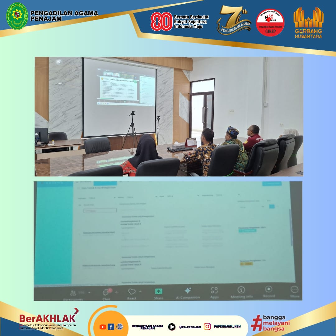 3.Perkuat Akuntabilitas PA Penajam Ikuti Sosialisasi Fitur E SAKIP pada Aplikasi BATARA 3